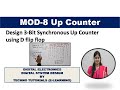 3-bit synchronous counter using D flip flop | Up counter Using D flip flop | MOD-8 counter using DFF