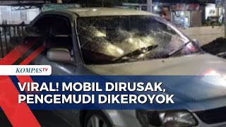 Kesal! Aksi Massa Ngamuk Rusak Mobil dan Keroyok Pengemudi yang Tabrak Pagar Warga di Yogyakarta