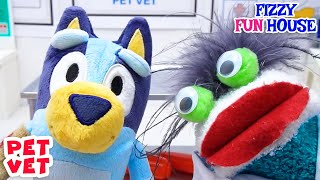 Fizzy The Pet Vet Rescues Bluey From A Storm! | Fun Videos For Kids