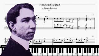 Honeysuckle Rag (1911) George Botsford - (Sheets Piano score Ragtime Tutorial George Botsford)