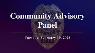 Community Advisory Panel- February 10, 2026