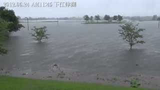 洪水記録、熊本市下江津湖Flood of the Kumamoto City Shimo-Ezuko Lake