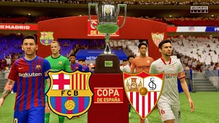 Barcelona vs Sevilla Feat. Messi, Depay, Aguero, Saul, | Copa Del Rey Final | Gameplay & Full match