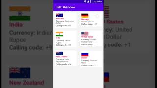 Android GridView with BaseAdapter Output | Android Studio Tutorial For Beginners | Kotlin and Java