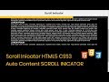 Custom Scroll Indicator HTML5  CSS3 | Scroll Down to See The Effect