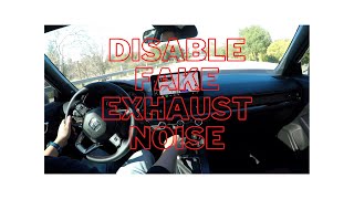 Disable Fake Exhaust Noise (22 Honda Civic Si)