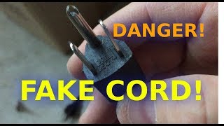 EXPOSED! Real vs. Fake Power Cords Fire Safety Hazard!