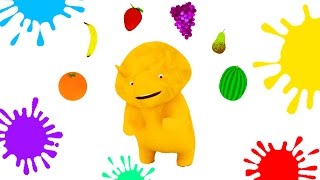 Aprender as cores, os números, as frutas e as formas con Dino o Dinossauro | Aprender em português