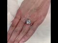 4.55 carat round lab diamond three row band ring