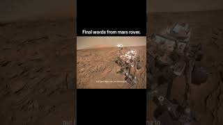 Final words from Mars rover