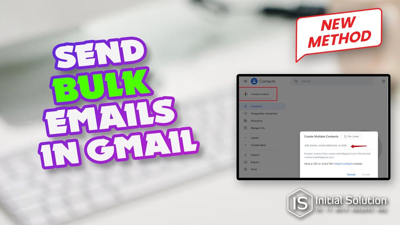 How To Send Bulk Emails In Gmail 2024 | Initial Solution - YouTube