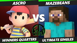 Back 2 the Brink - ascro (Ness) Vs. MazeBeans (Steve) Smash Ultimate - SSBU