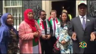 Daawo London oo xafiiska Raysal wasaaraha UK oo qoraal ku dalbanayaan aqoonsiga JSL