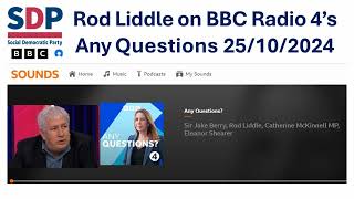 Rod Liddle on BBC Radio 4's Any Questions