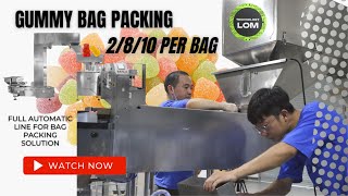 NEW!!!! How to pack gummy into bags? The gummy bag packing machine and counting machine can help!