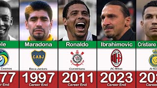 BEST FOOTBALLER RETIRED IN EVERY YEAR 1965 - 2023 😭💔| FT. Ibrahimovic, Ronaldo, Pele, Maradona