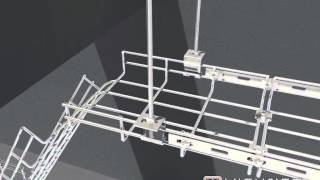 Vichnet cable tray /cable basket tray/ wire mesh cable tray/cable ladder install method