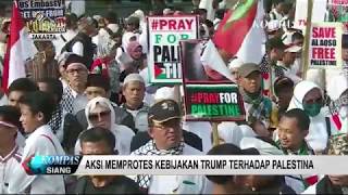 Aksi Protes Kebijakan Trump Terhadap Palestina di Jakarta