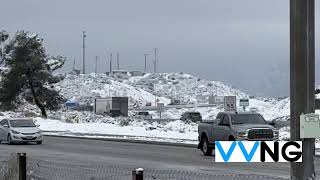 15 freeway traffic and snow update from Cajon Pass