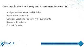 3.2. Site survey and assessment