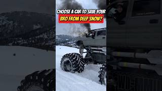 Choose a Car to Save Your Bro from Deep Snow? ❄️🚗 #shorts #automobile #snow #car