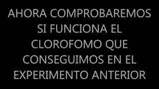 Obtención de Cloroformo experimento  2ª PARTE, COMPROBACIÓN