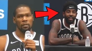 Kyrie Irving and Kevin Durant dont appear to be on the same page at Brooklyn Nets NBA Media Day