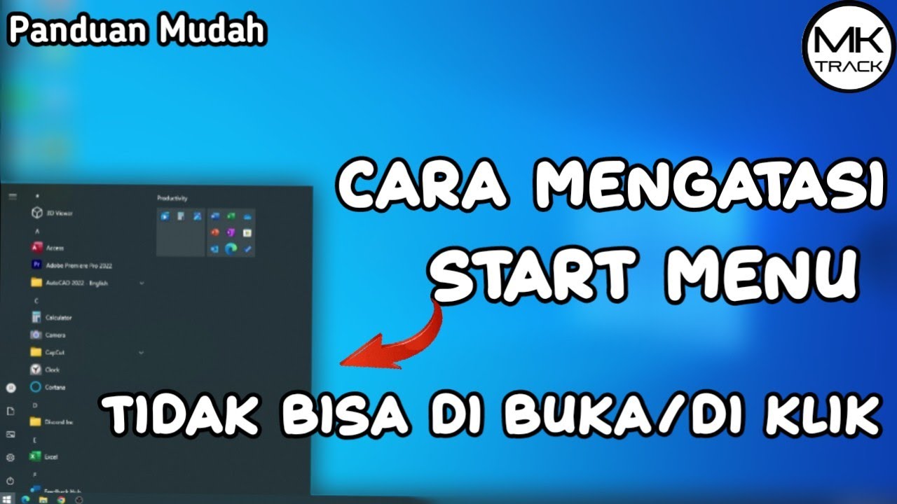 CARA MENGATASI START MENU DAN TASKBAR TIDAK BISA DI KLIK / DIBUKA - YouTube