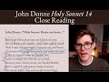 John Donne | Holy Sonnet 14 & Donne's Psychological Intensity | Close Reading & Analysis