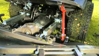 Husqvarna P 525D - service position and cutting deck maintenance