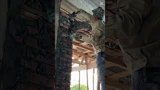 cheap manual wall construction techniques | cheap house building #construction #buildhouse