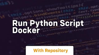 run python script docker