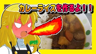 【ゆっくり料理】【カレー】カレーライスを作るよ！！（うちの主がな＞＜）【ゆっくり実況】【料理】【魔理沙】【霊夢】