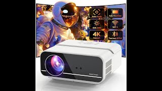 [Auto Focus/Keystone] DBPOWER Projector 4K with 5G WiFi and Two-Way Bluetooth