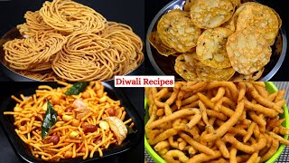 4 வித தீபாவளி பலகாரம்👌ஈஸியான செய்முறையில் | 4 Easy Diwali Snacks Recipes | Diwali Snacks