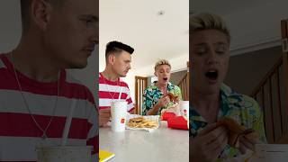 Biting His Burger And Blaming The Workers 😂 #pranks #funnyvideos #couplecomedy