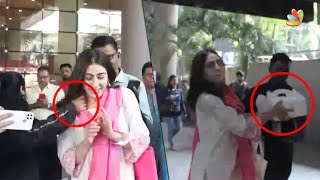 Sara Ali Khan GETS TOUCHED by FANS at Airport 😱 | Watch HER STRUGGLING to GET OUT!