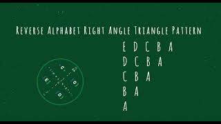 108 Alphabet Right Angle Triangle Pattern without any pre-defined method using while loop in Python