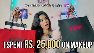 I SPENT ₹25,000 ON MAKEUP! *MASSIVE HAUL FROM NYKAA, TIRA \u0026 SEPHORA*