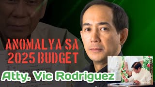 Atty. Vic Rodriguez nagsalita narin sa anomalya sa 2025 budget