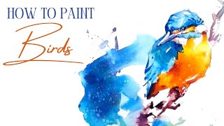 painting BIRDS in WATERCOLORS