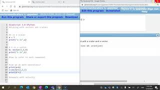Scalars vs Vectors in Glowscript
