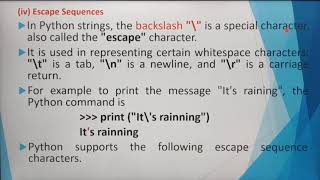 Escape Sequences in python with demo, in tamil, Part 12, Chapter 5, Unit 2, A. Jaya Mabel Rani