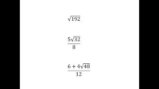 Simplify Radical Expressions (Quadratic Equation Form)