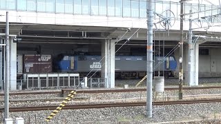 [唸るモーター音!]EF200-4牽引貨物列車 岡山駅通過(2077レ)