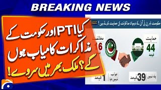 Nationwide Survey: Will PTI-Government Negotiations Be Successful ? | Breaking News