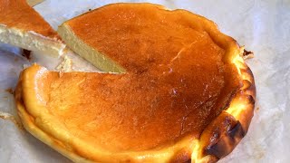 Basque  Burnt CheeseCake 巴斯克奶酪芝士蛋糕， 制作简单，口感细腻顺滑，芝士味浓郁