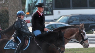 U.S. interior secretary rode to work on a horse