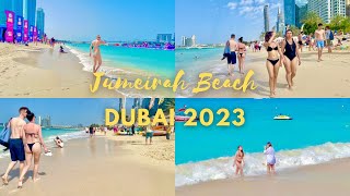 🇦🇪 DUBAI JUMEIRAH BEACH 2023 | A BEACH PARADISE IN UAE | JBR THE WALK DUBAI MARINA | BEACH WALK
