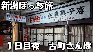 【新潟ぼっち旅】1日目 夜 古町さんぽ【4K動画】